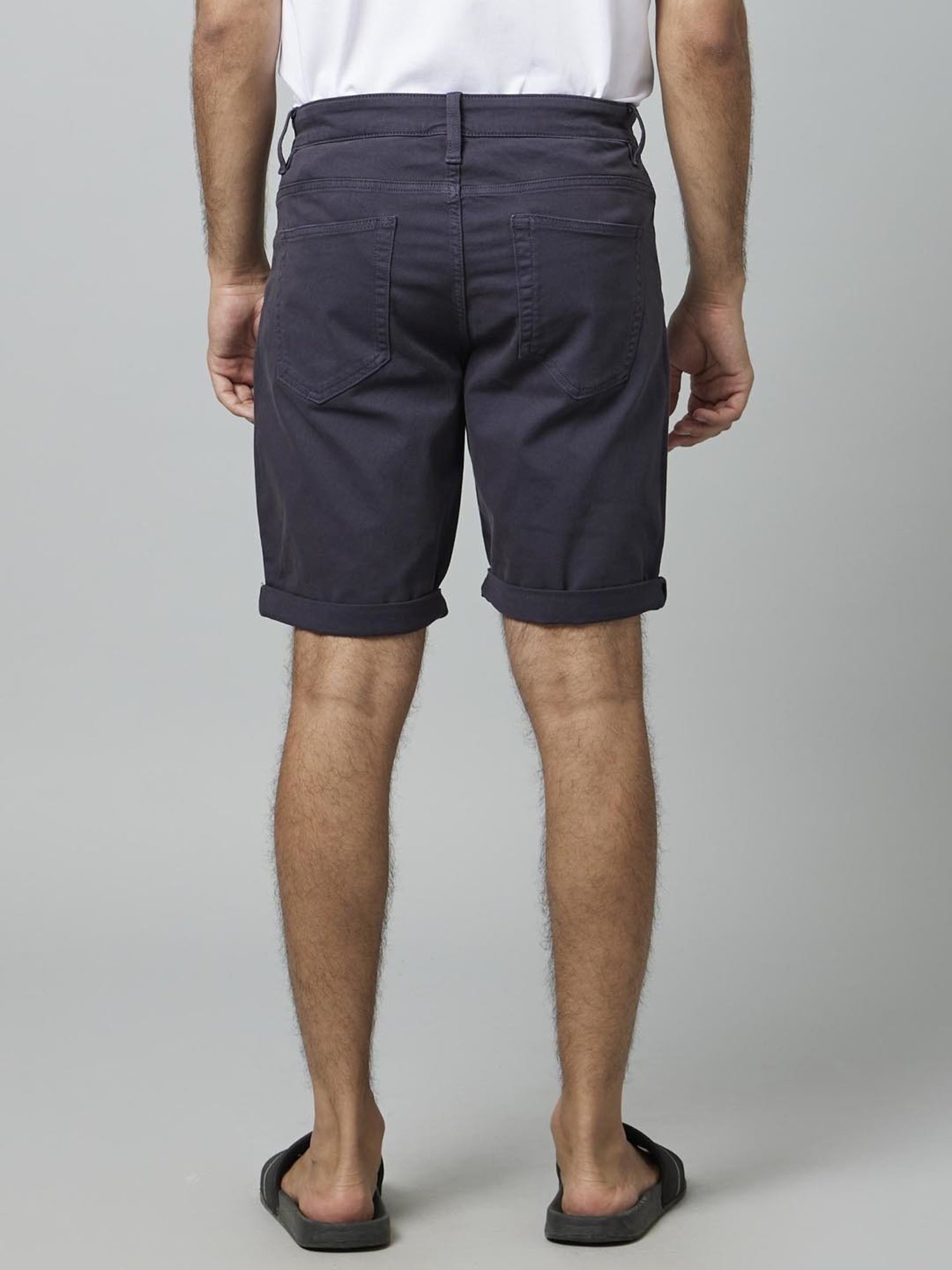 Celio* Navy Cotton Regular Fit Shorts