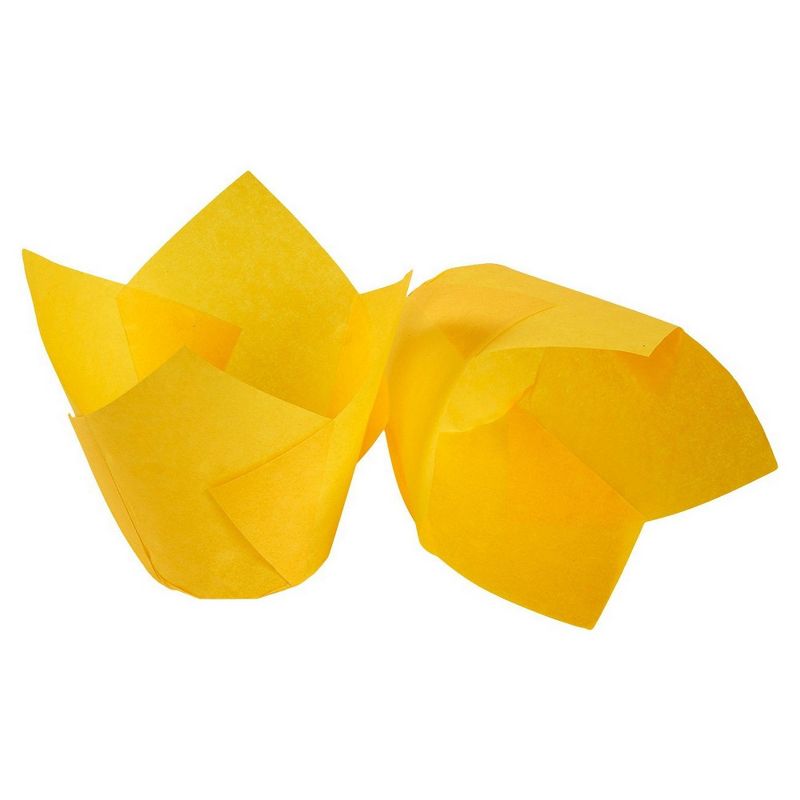 Juvale 150 Pack Medium Tulip Cupcake Liners, Muffin Wrappers, Baking Cups, Yellow