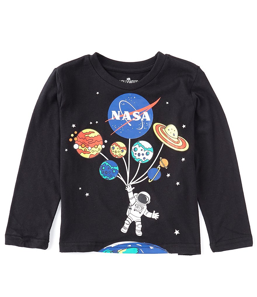 Hollywood Little Boys 4-7 Long-Sleeve NASA Solar System Tee