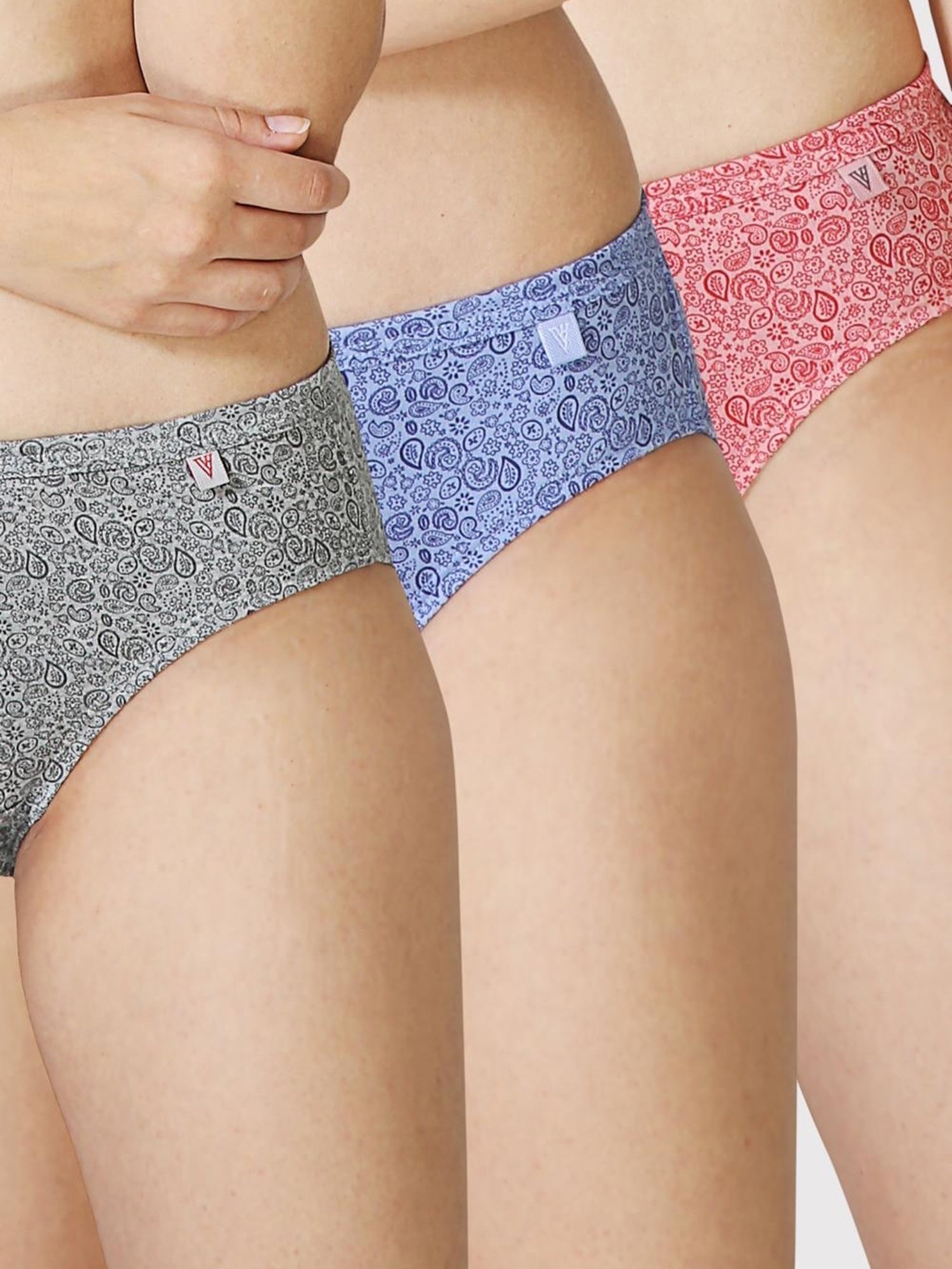 Lyra Assorted Color Cotton Printed Hipster Panties - Pack Of 4