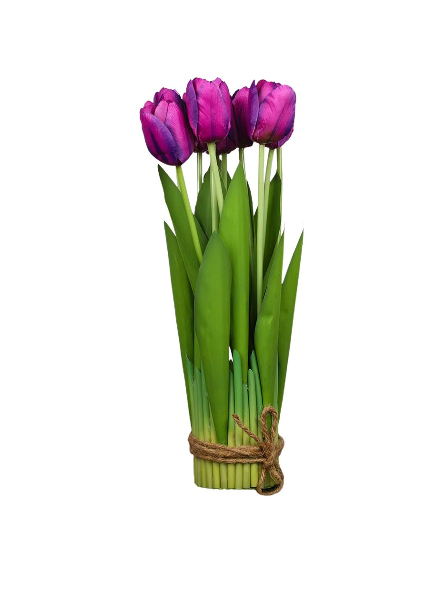 Amflix Purple Artificial Tulip Flowers Bunch