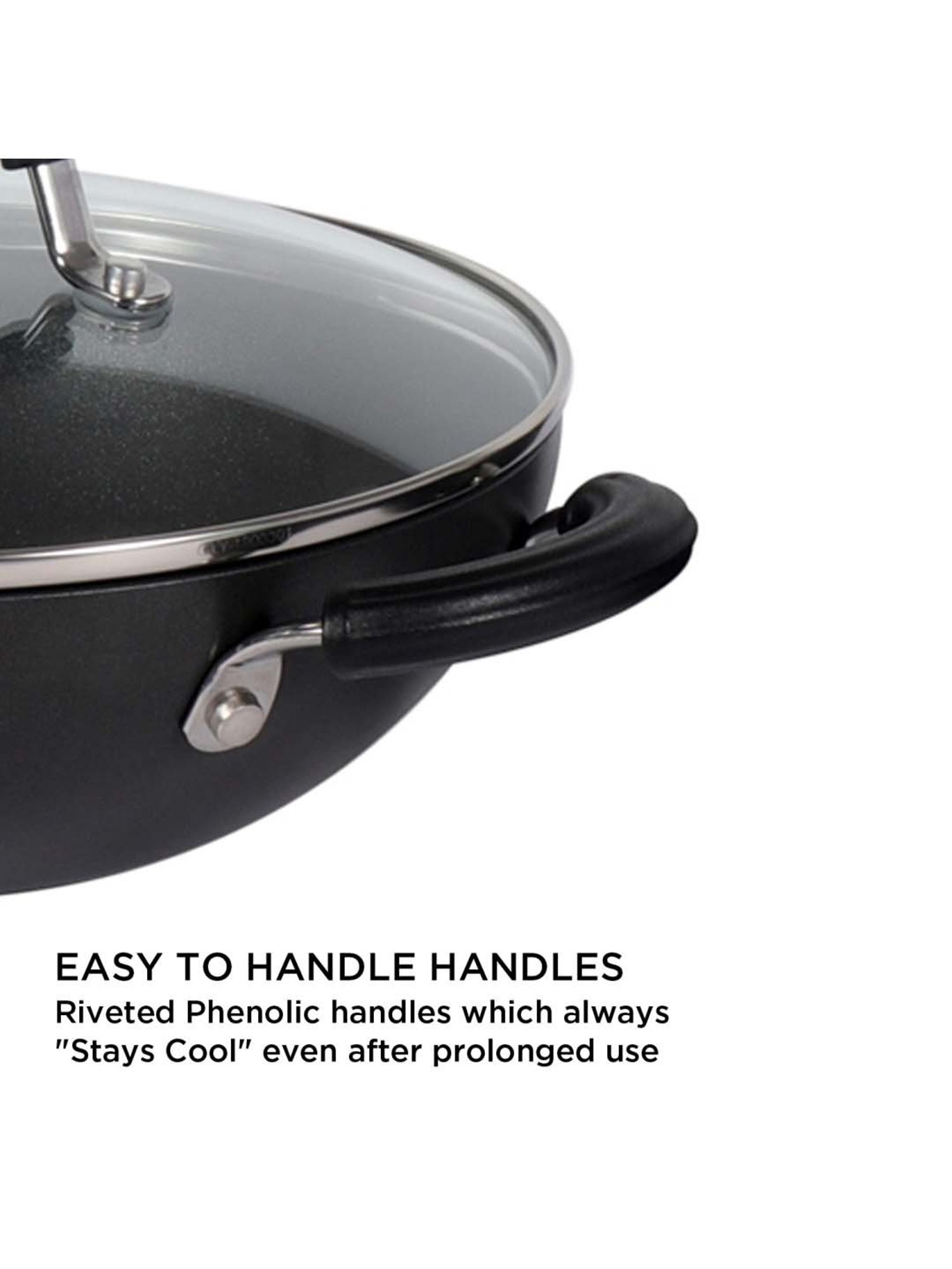 Circulon Origins Non-Stick Kadai with lid, 20cm