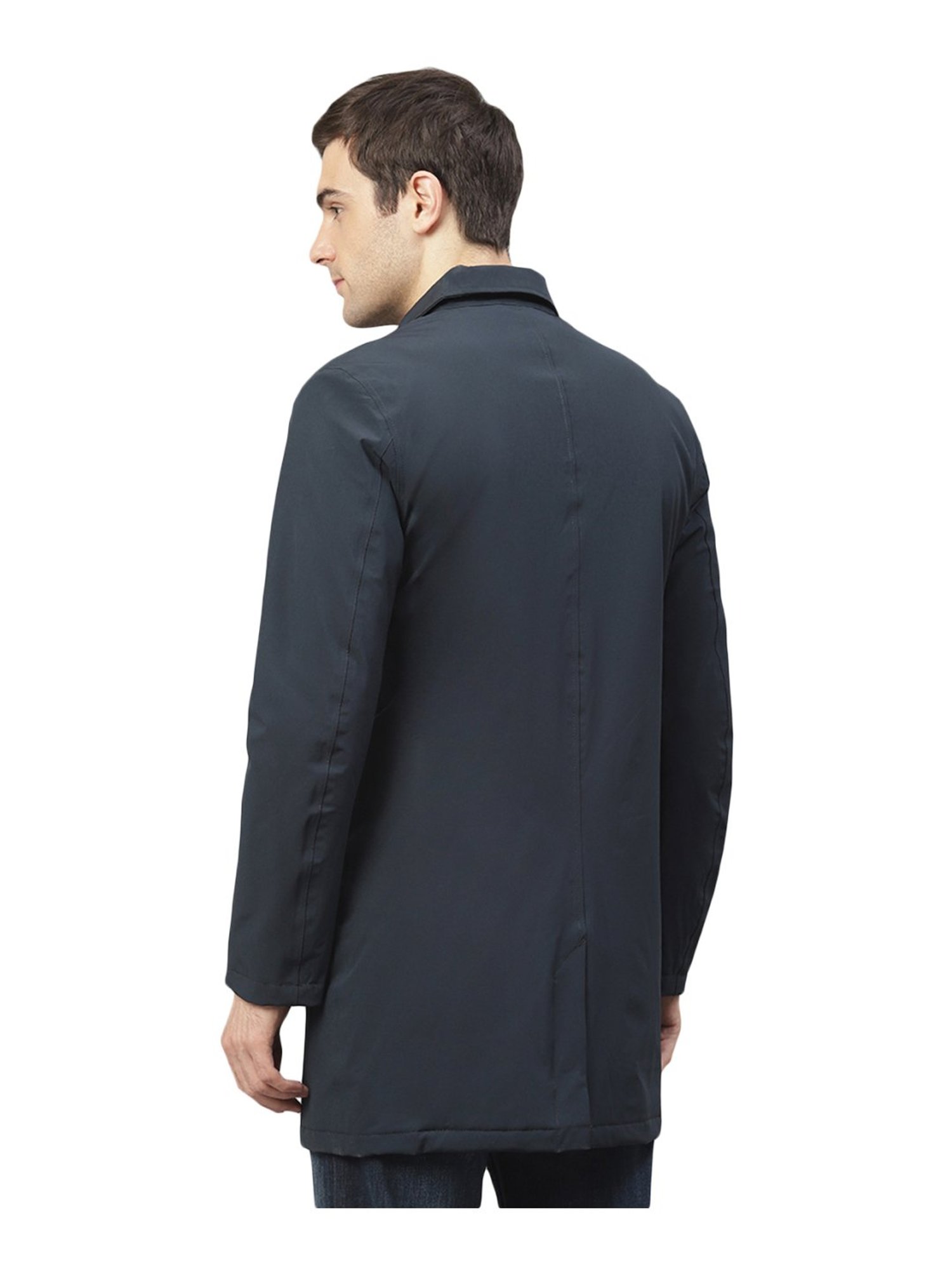 Lindbergh Navy Relaxed Fit Overcoat