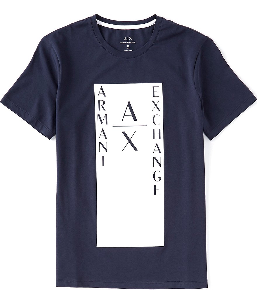 Armani Exchange Slim-Fit Logo Crew Short-Sleeve Tee