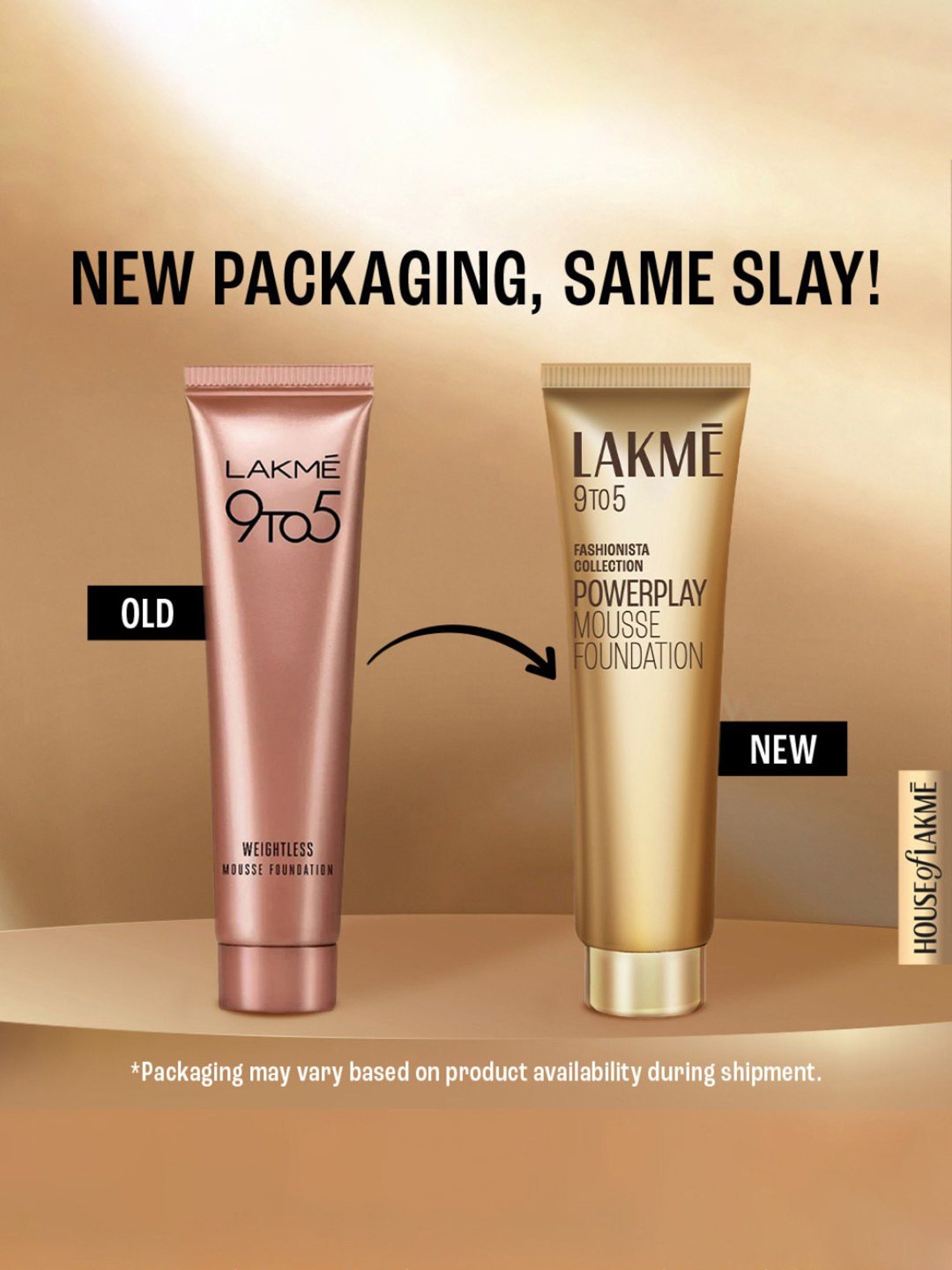 Lakme 9To5 Powerplay Mousse Foundation Rose Honey - 25 gm