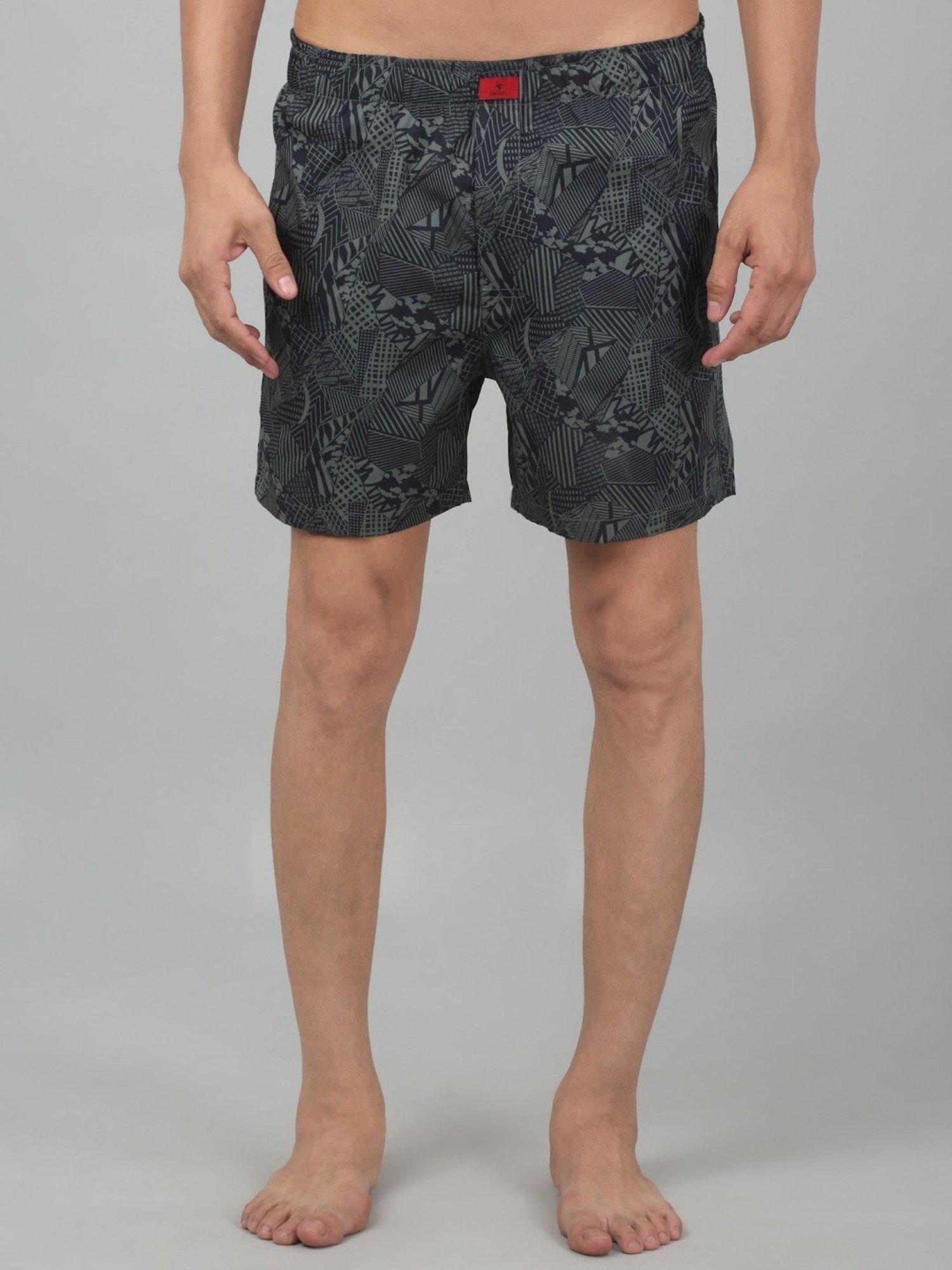 Cantabil Green Cotton Regular Fit Printed Boxers