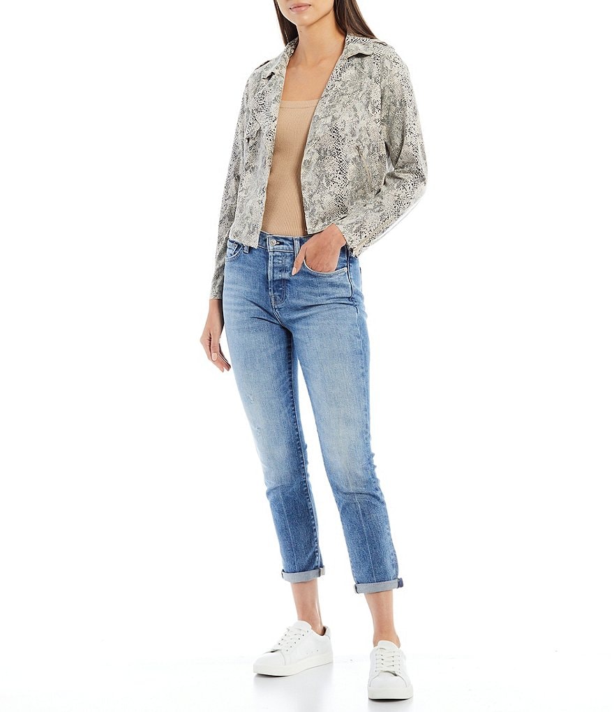 Every Straight Leg Ankle Crop Front Zipper Jeans