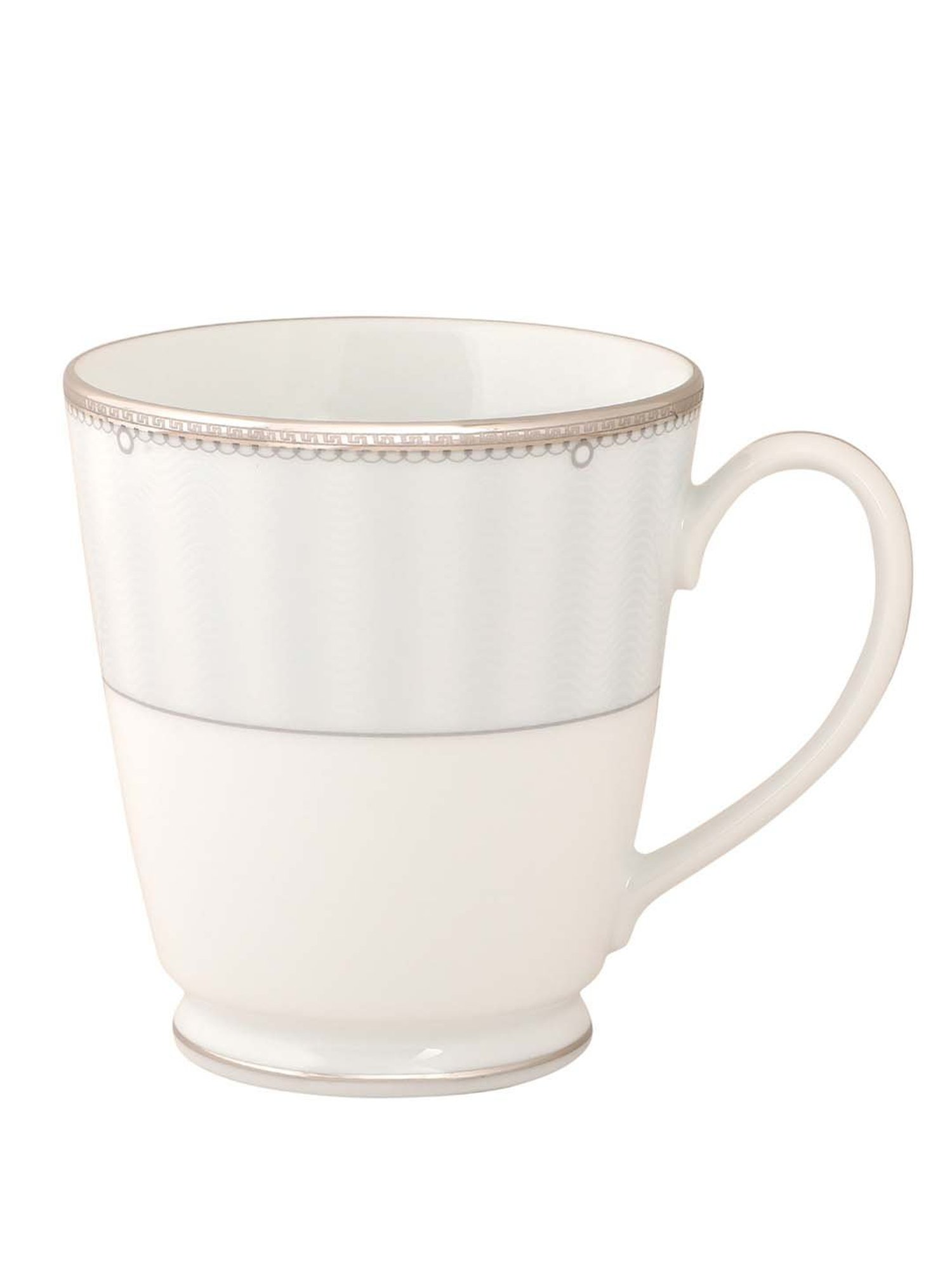 NORITAKE Hearth Off-White & Light Grey Porcelain Milk Mug (0.37 L) - Set of 1