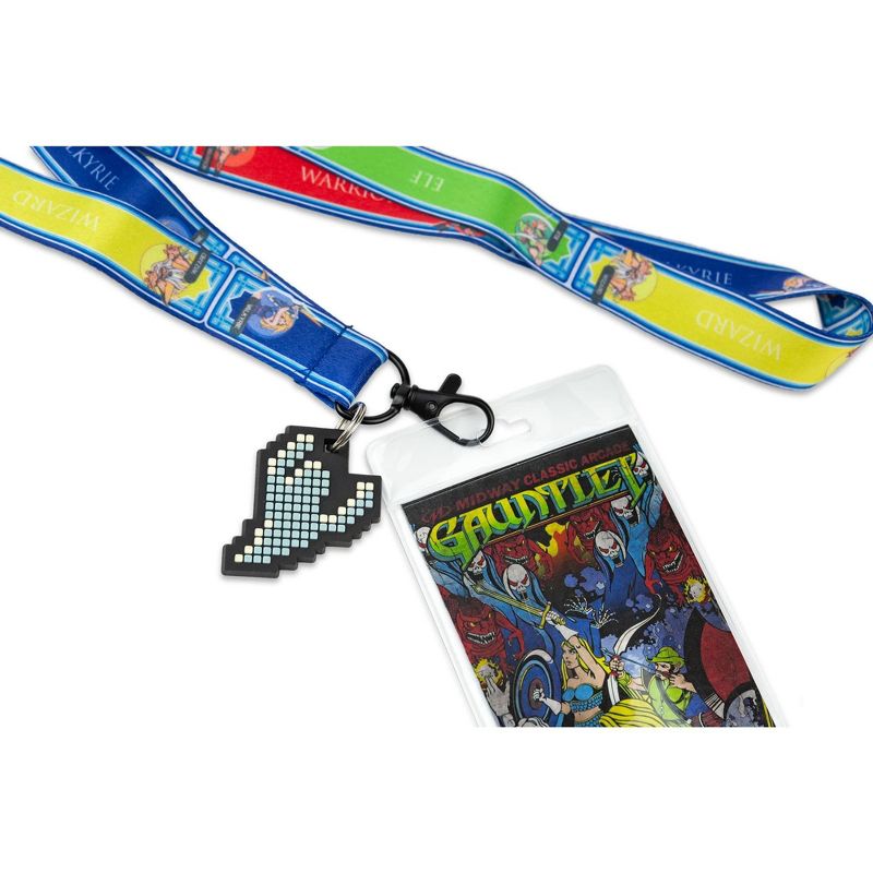 Crowded Coop Midway Arcade Games Lanyard w/ ID Holder & Charm - Gauntlet