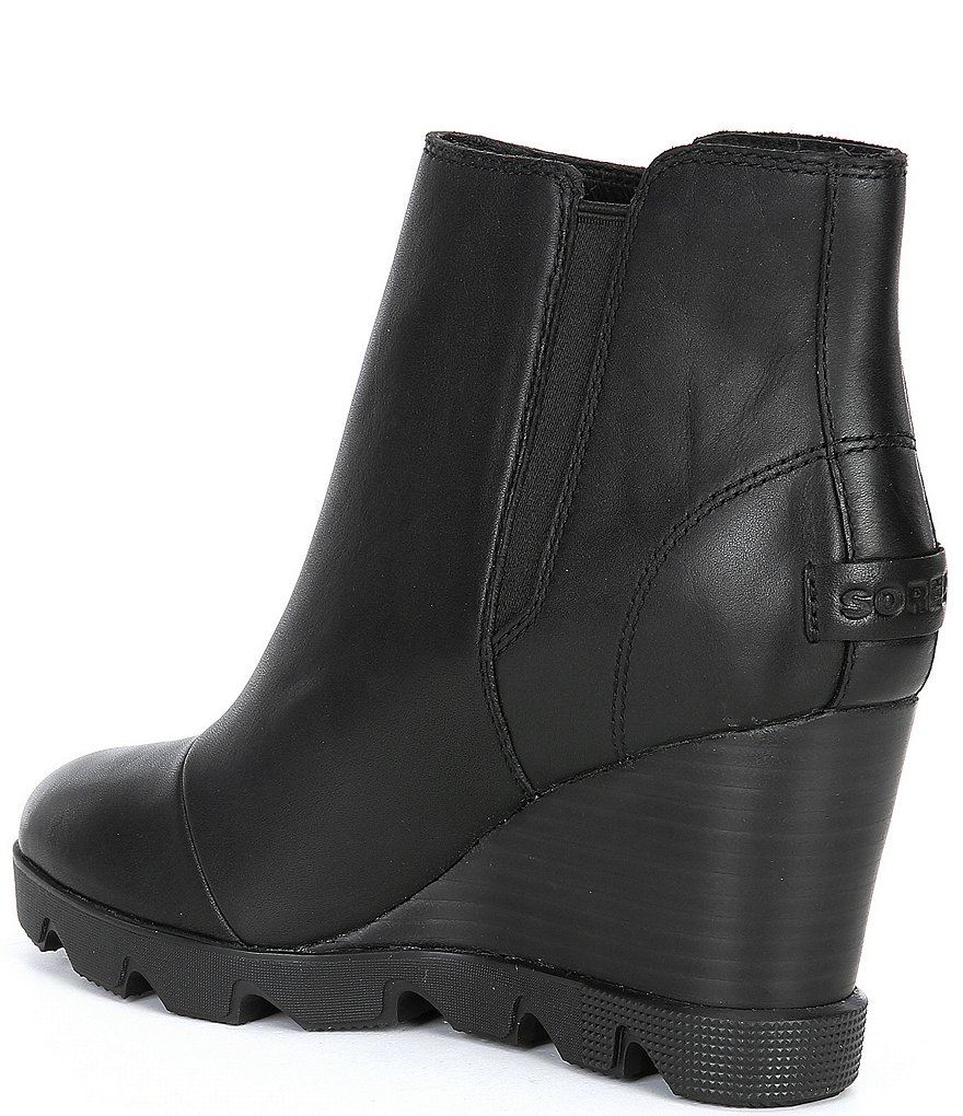 Sorel Joan Uptown Side Zip Waterproof Leather Wedge Booties