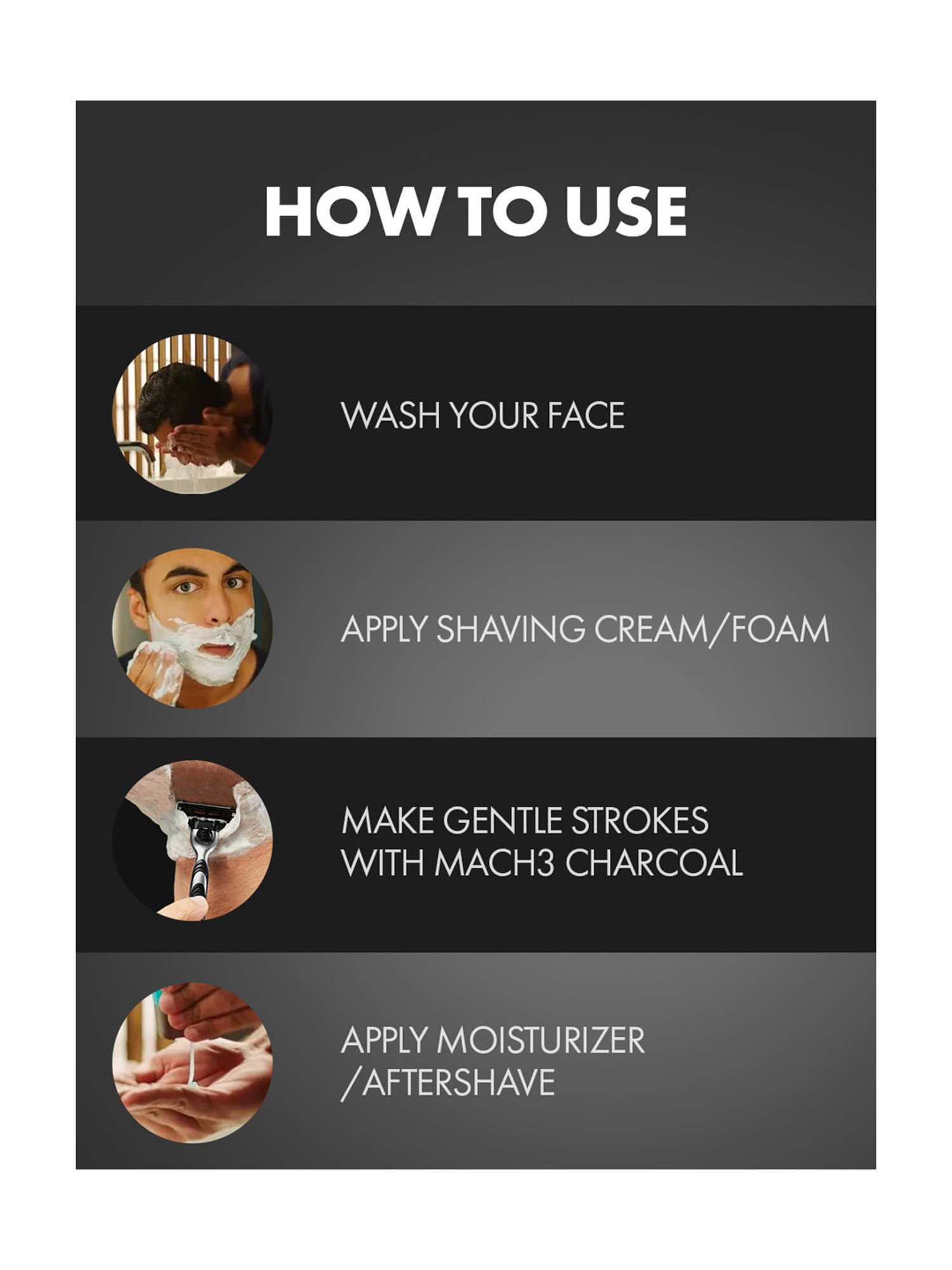 Gillette Mach3 Charcoal Shaving Razor for Men - 37 gm