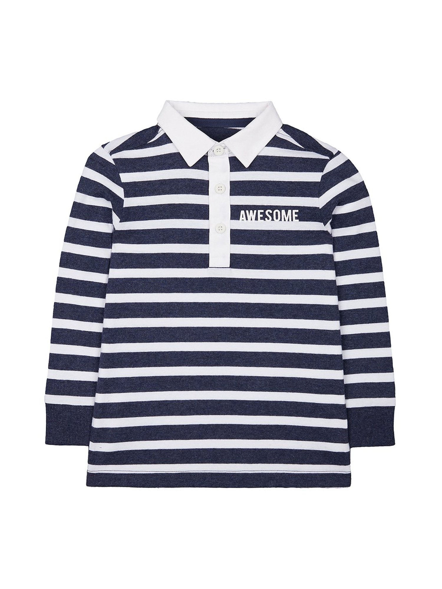 Mothercare Kids Multicolor Striped Full Sleeves Polo T-Shirt (Pack Of 4)