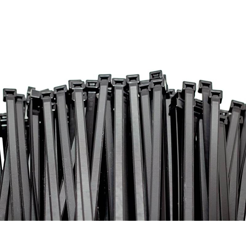 Duty Cable Zip Ties. Durable strong nylon tie wraps, 120 LB Tensile Strength (12 Inch 100 Pack, UV Black)