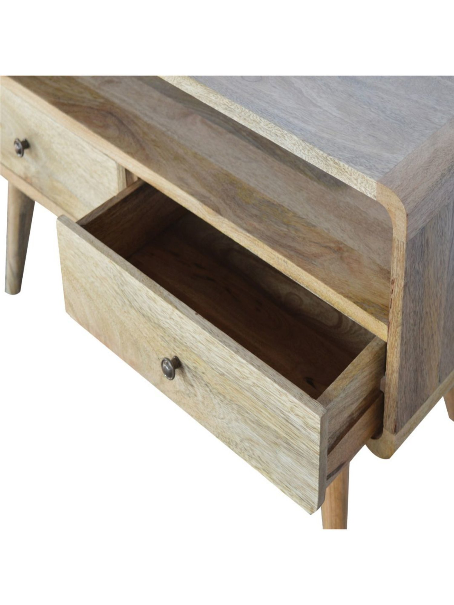 Artisan Furniture Brown Curved Oak-ish Media Unit