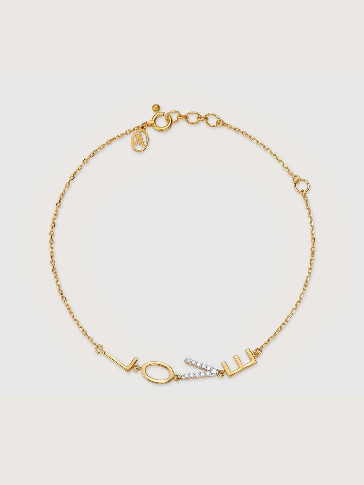 Mia by Tanishq Cupid Charm 14k Gold & Diamond Bracelet for Women