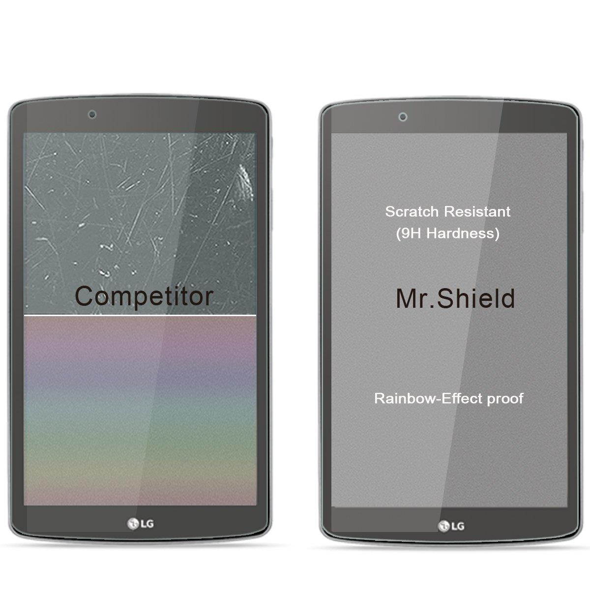 Mr Shield For LG G Pad II 8.0/G Pad F 8.0 8" Inch (V495/V496/V498) [Tempered Glass] Screen Protector [0.3mm Ultra Thin 9H Hardness 2.5D Round Edge] with Lifetime Replacement Warranty