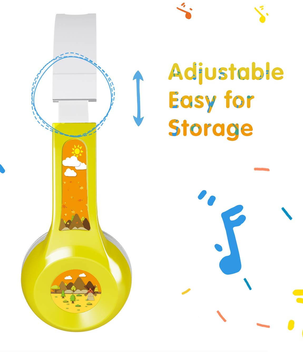 Mimoday Kids Headphones (Upgraded) with 85dB Volume Limited Hearing Protection Durable, Comfortable & in Line Mic, Kids Friendly Safe Food Grade Material, Great for School| for iPad, Fire, All Tablets