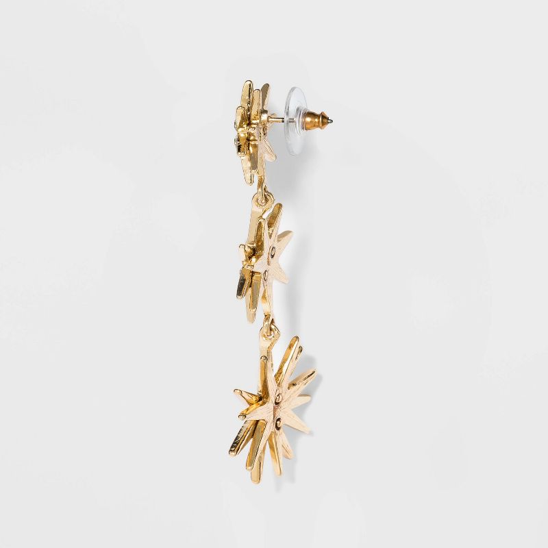 SUGARFIX by BaubleBar Crystal Sunburst Drop Earrings - Clear