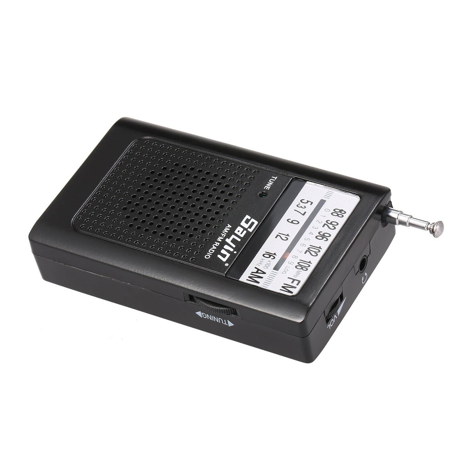 Mini AM FM Radio 2 Band Radio Receiver Portable Pocket Transistor Radio Built-in Speaker w/ Headphone Jack