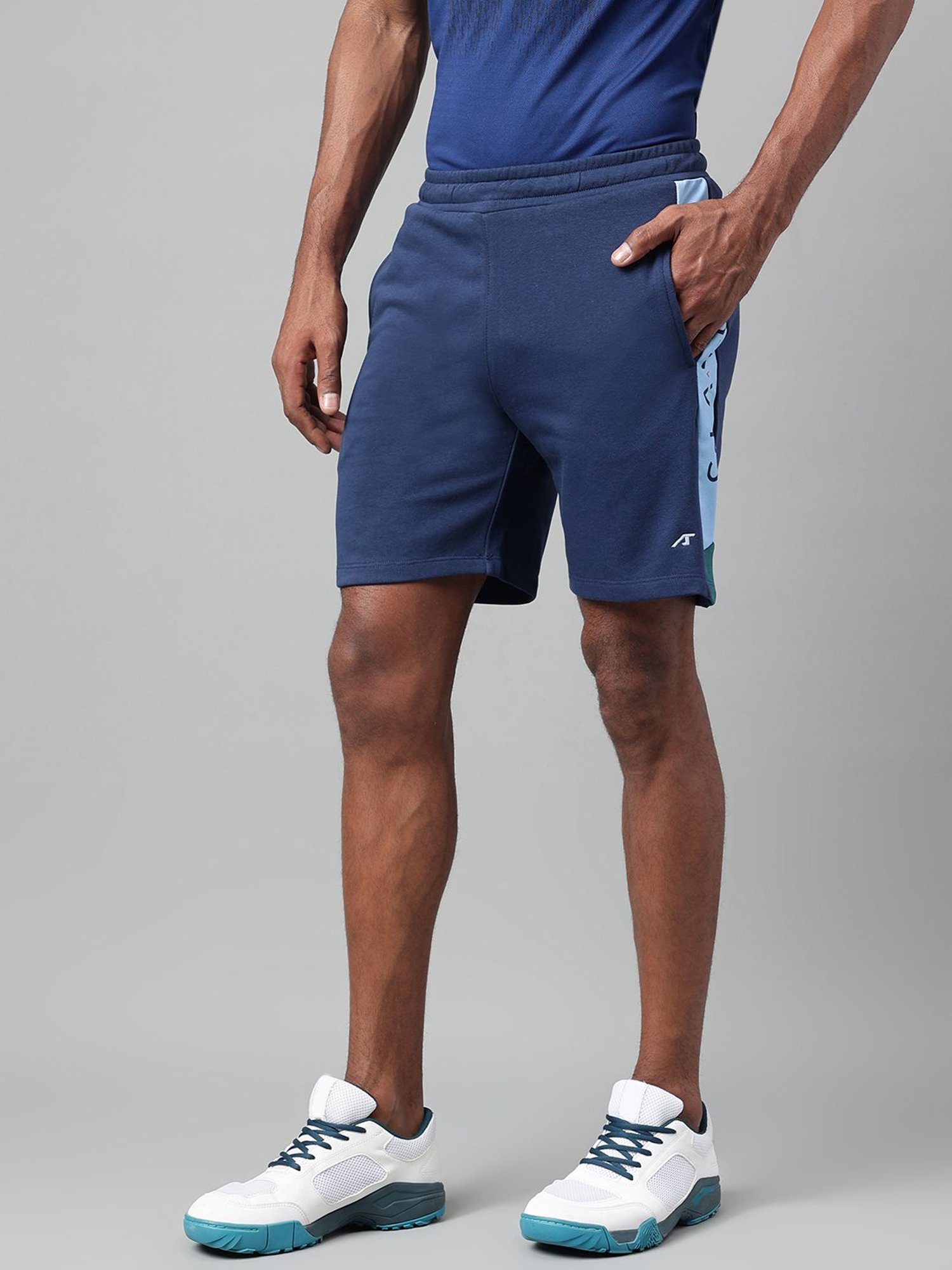 ALCIS Soft-Touch Navy Slim Fit Sports Shorts