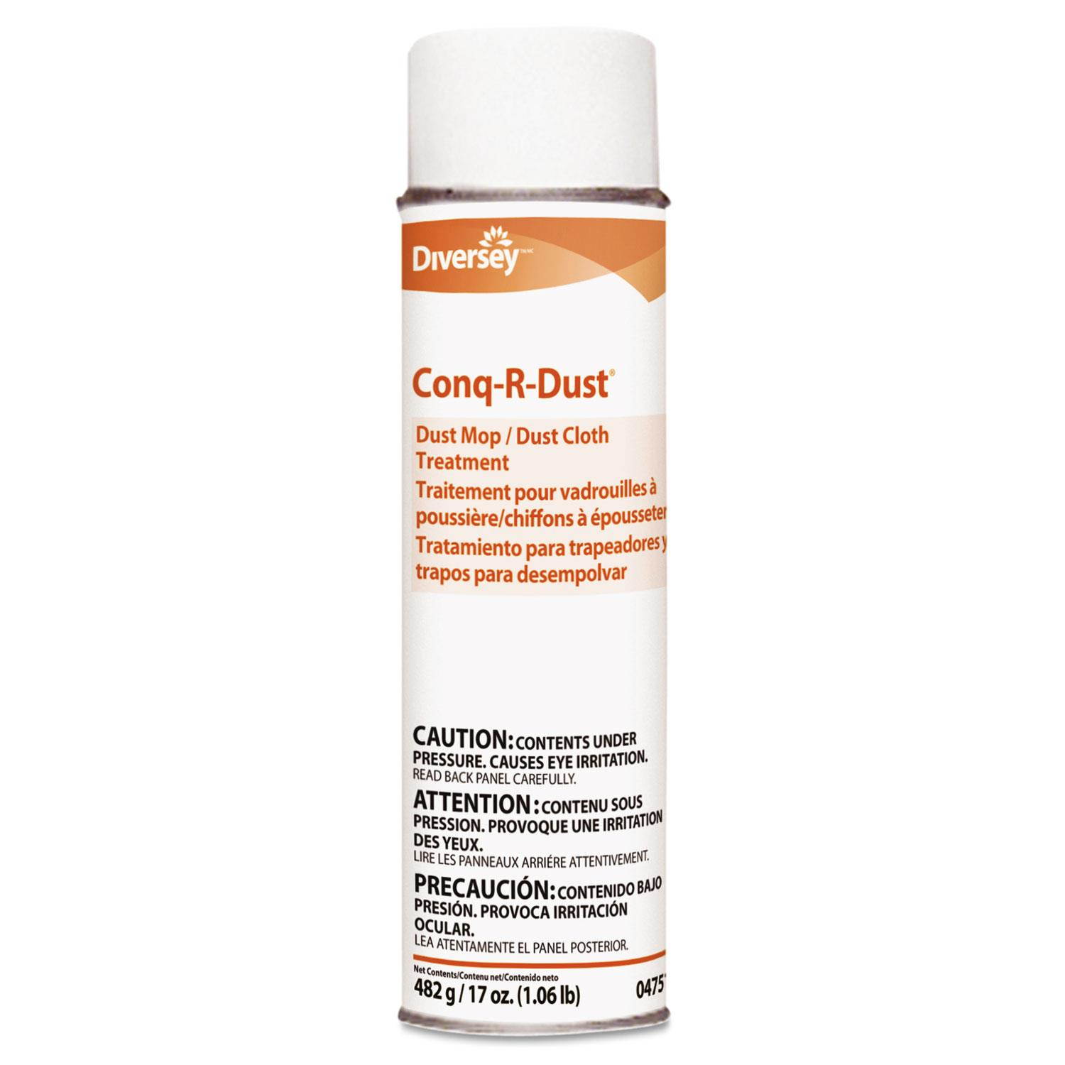 Diversey Conq-r-Dust Dust Mop/Dust Cloth Treatment Amine Scent 17oz Aerosol 12