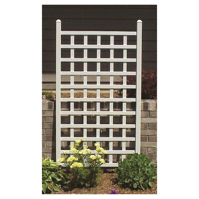 66" Country Garden Vinyl Trellis - White - Dura-Trel