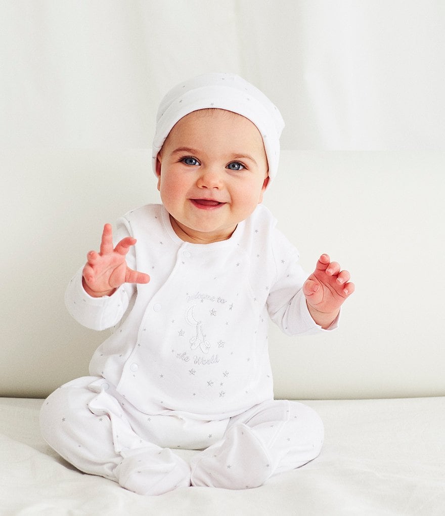 Little Me Baby Preemie-9 Months Welcome World Footed Coverall