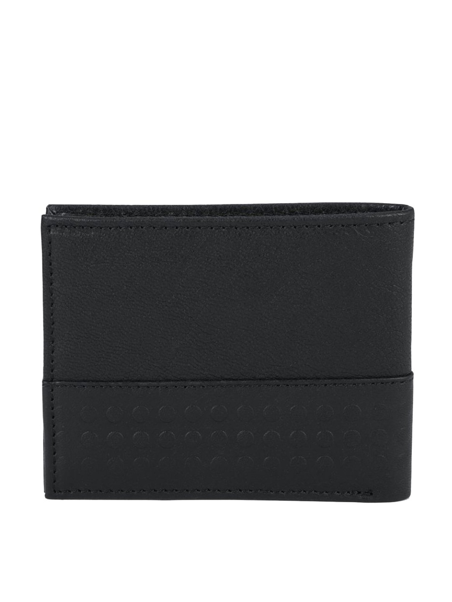 Peter England Black Casual Leather Bi-Fold Wallet for Men