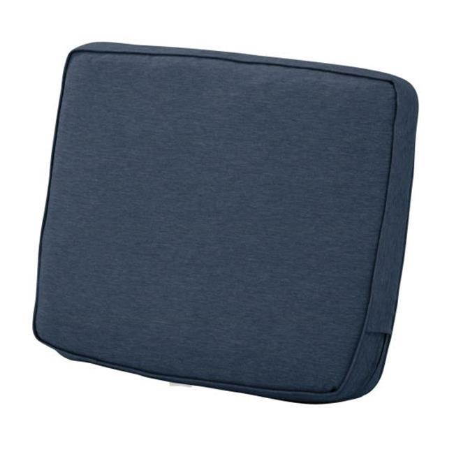 Classic Accessories 62-025-INDIGO-EC Montlake FadeSafe Patio Lounge Back Cushion, Heather Indigo Blue - 23 x 20 x 4 in.