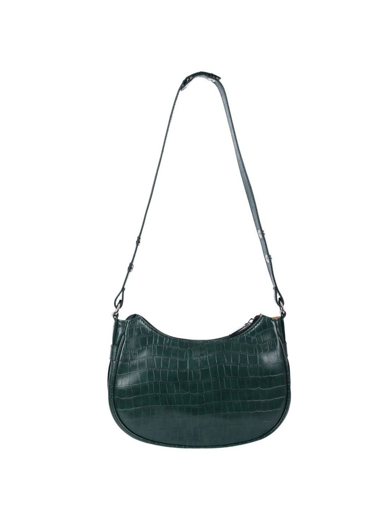 Lino Perros Green Textured Medium Shoulder Handbag