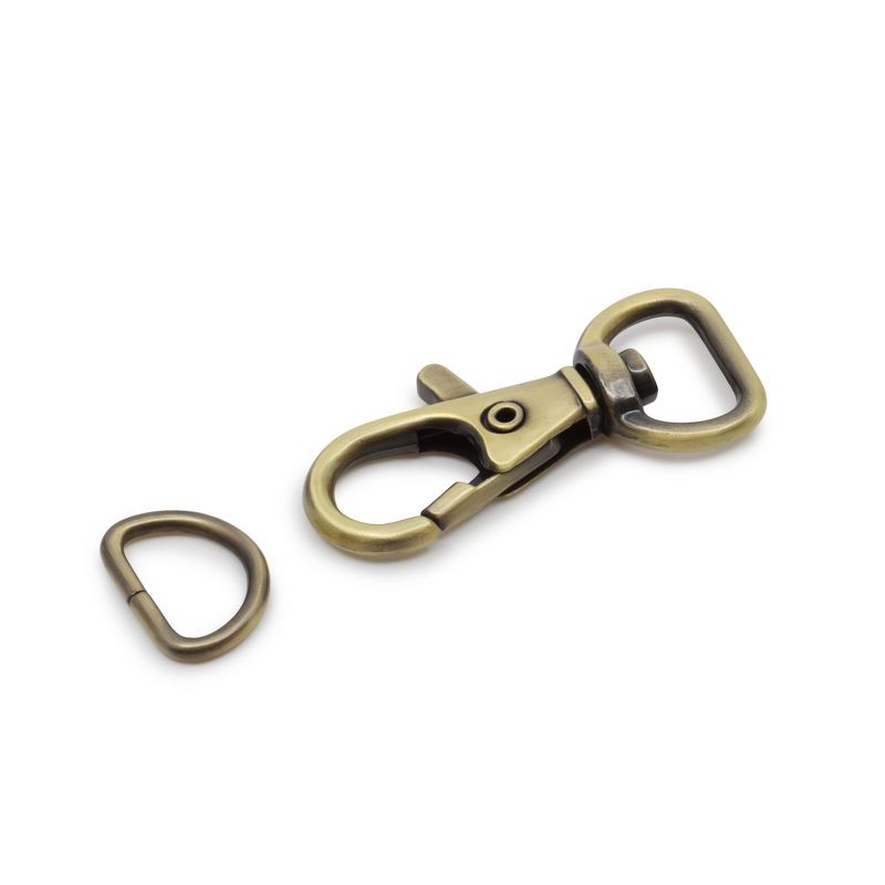 Dritz 12ct Swivel Hooks & D-Rings Antique Brass