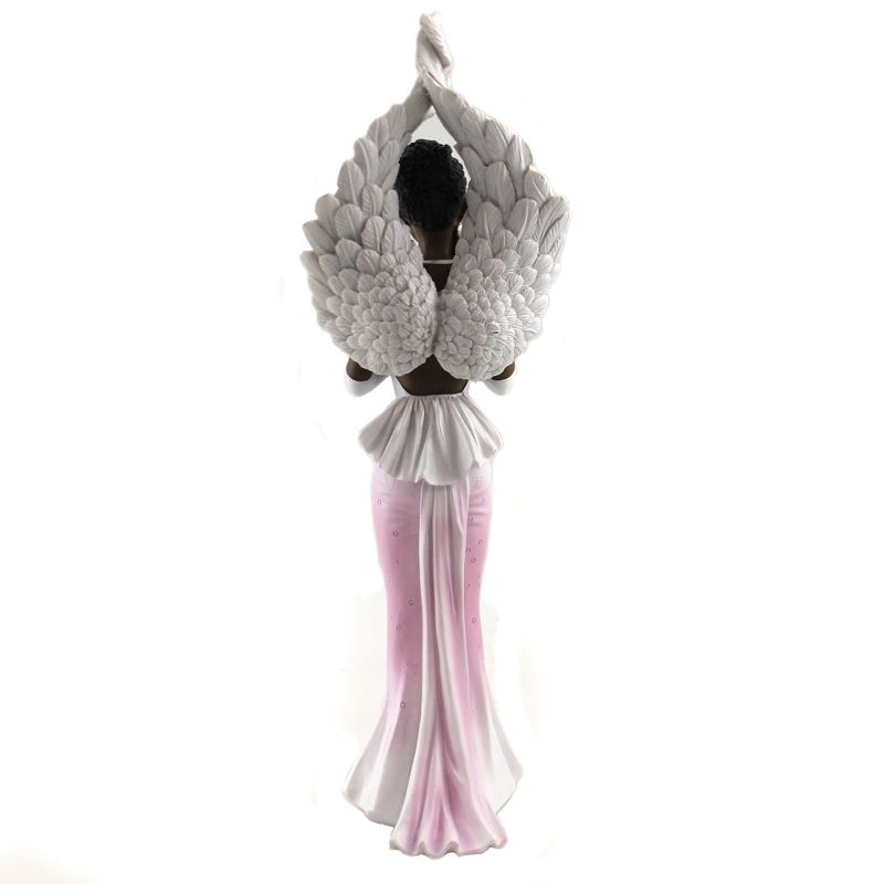 Black Art 11.75" Easter Lilly Angel Religious Wings Heavenly  -  Decorative Figurines