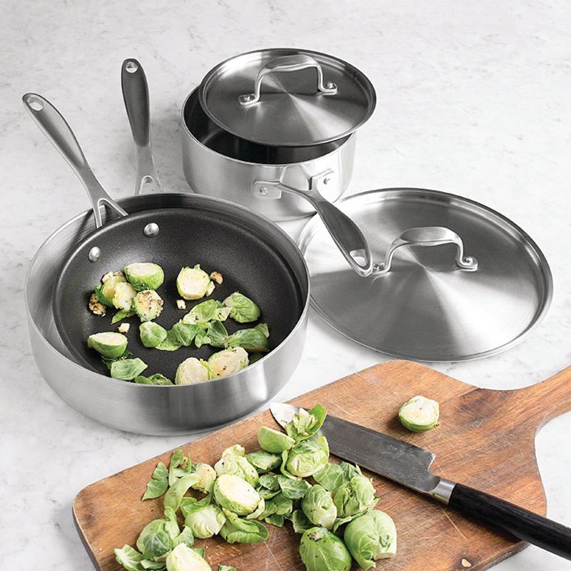 American Kitchen Cookware Single and Loving It Stainless Steel 5 Piece Cookware Set