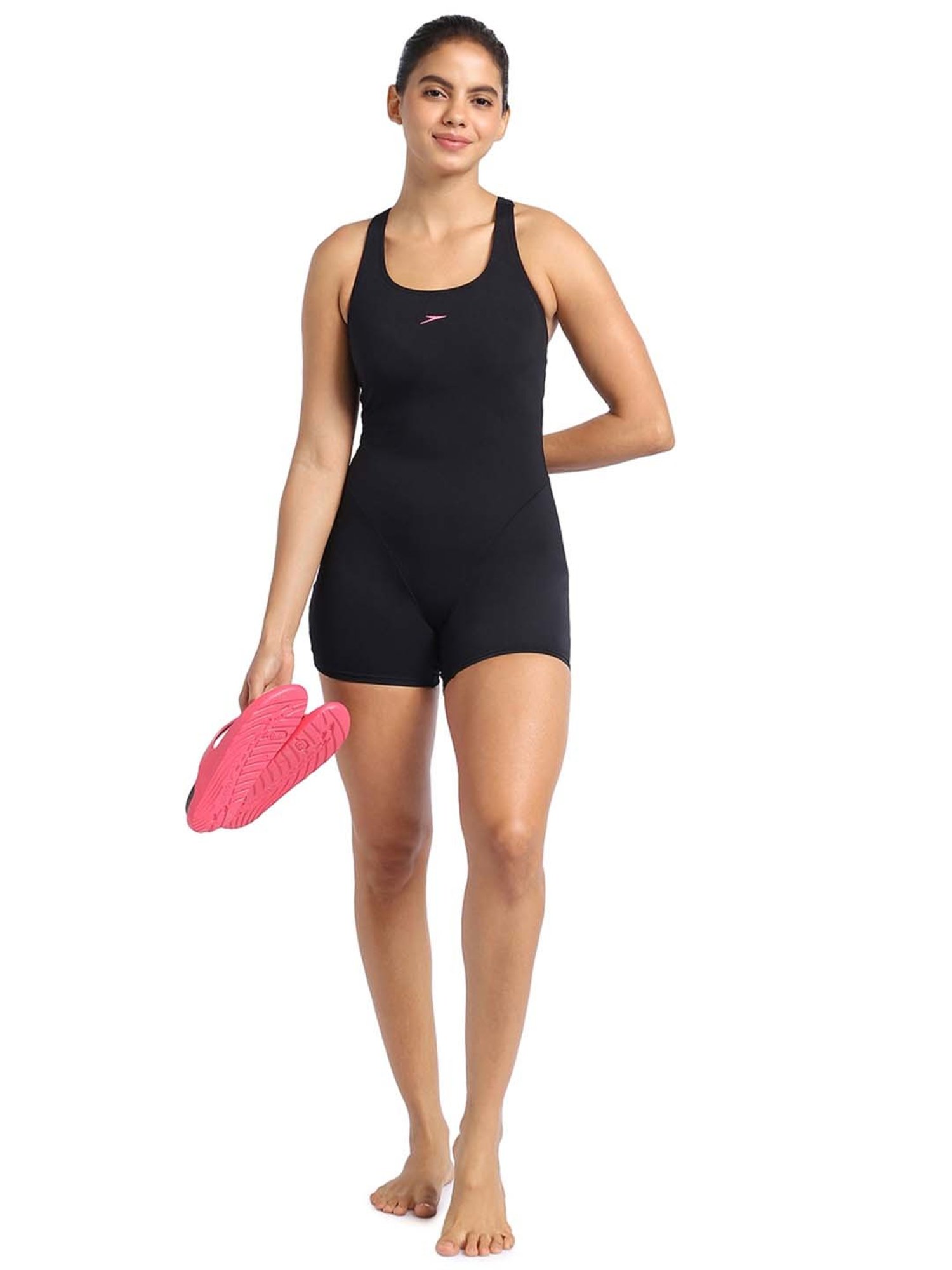 Speedo Black Plain Swimwear