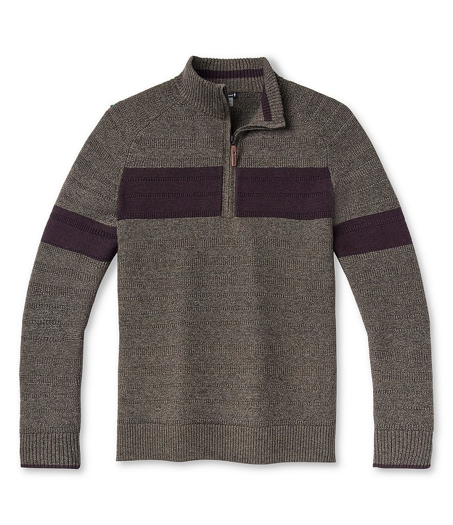 SmartWool Ripple Ridge Stripe Quarter-Zip Sweater
