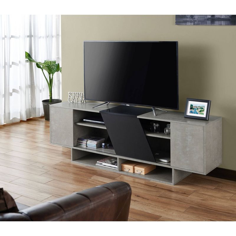 Yang Contemporary TV Stand for TVs up to 70" Cement - miBasics