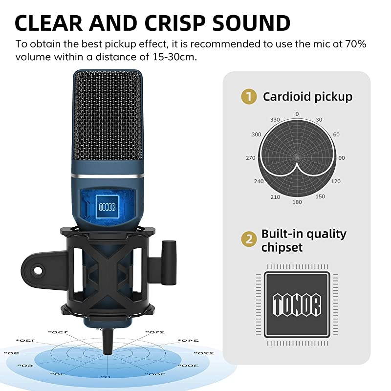 USB Gaming Microphone  Computer Condenser PC Mic with Tripod Stand amp Pop Filter for Streaming Podcasting Vocal Recording Compatible with iMac PC Laptop Desktop Windows Computer TC777