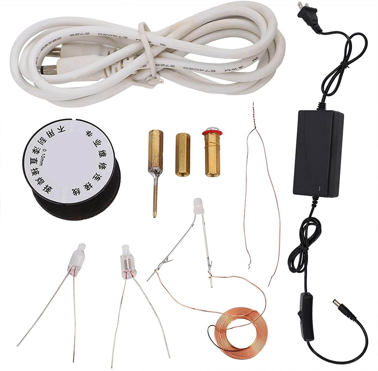 Music Tesla Coil, Plasma Speaker Wireless Transmission of Sound Solid Power Supply DIY Kit, Plasma Loudspeaker Wireless Transmission Experiment Desktop Toy Model