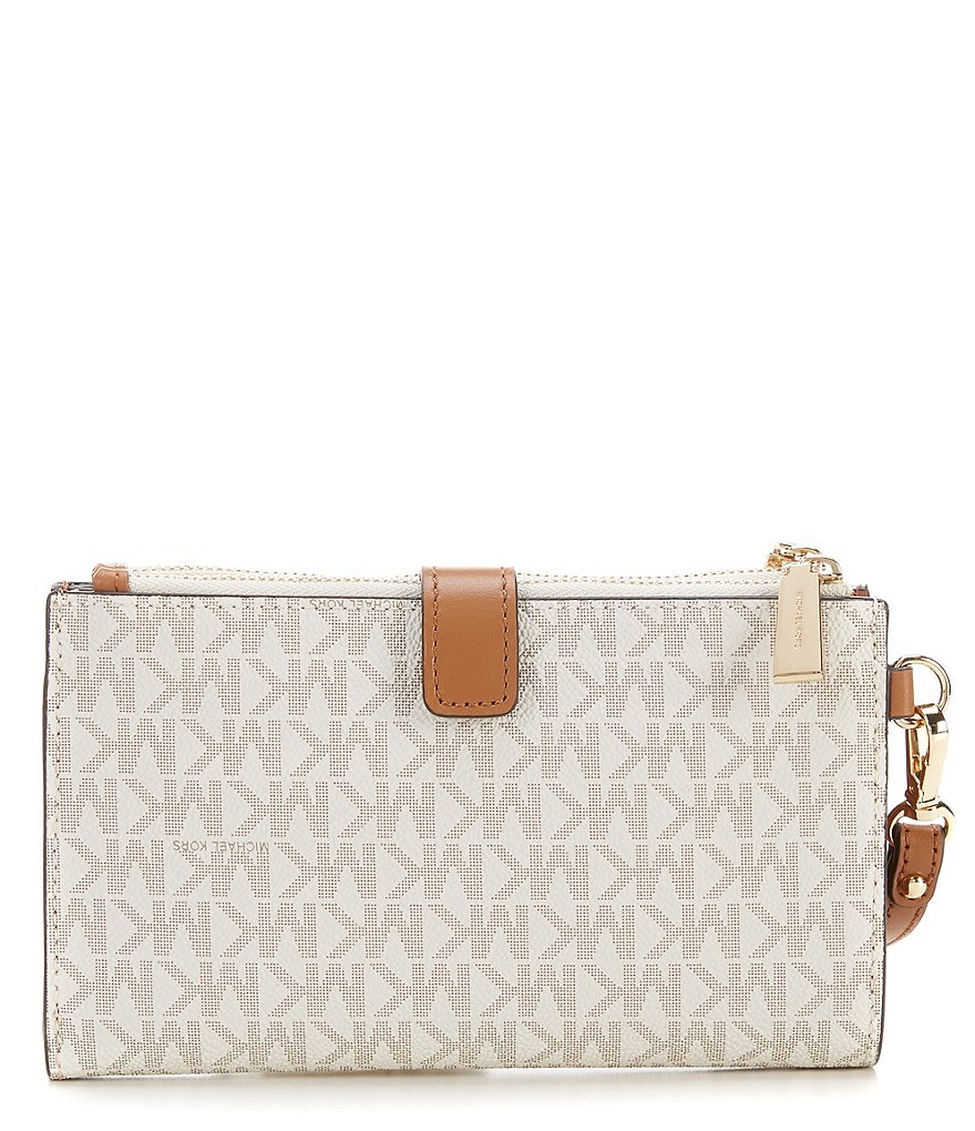 Michael Kors Signature Adele Double-Zip Wristlet