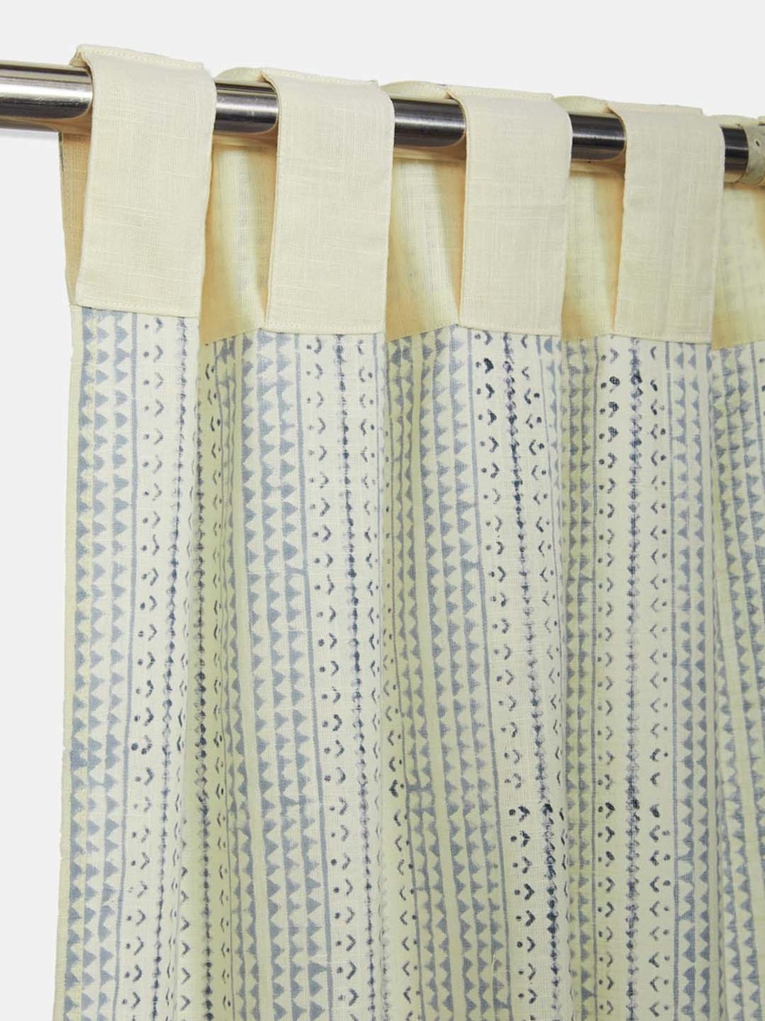 Fabindia Blue Coramandel Cotton 7 ft Door Curtain