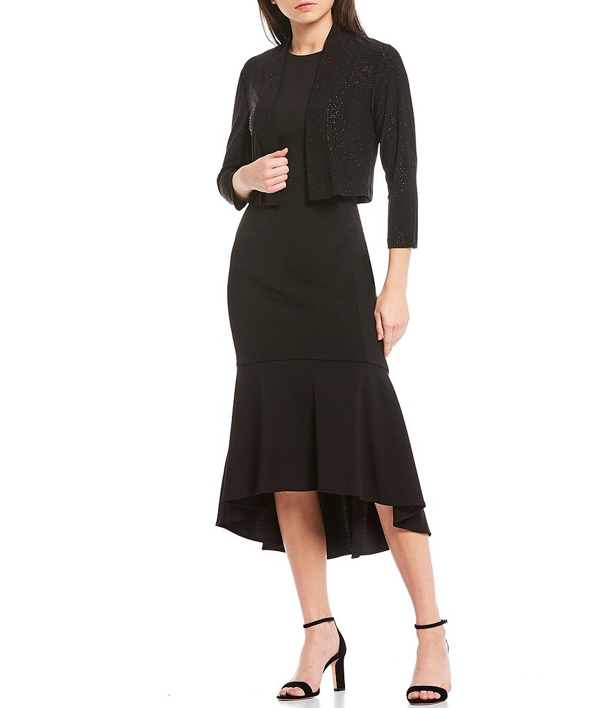 Alex Marie Rosa 3/4 Sleeve Button Front Round Neck Cardigan