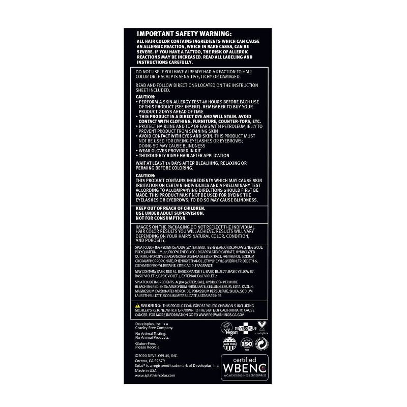 Splat Hair Color Kit - 10.28 fl oz - Sinful Silver