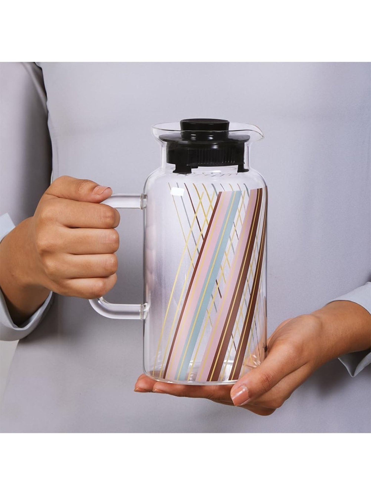 Borosil Silver Stainless Steel Wonder Jug (5700 ML)