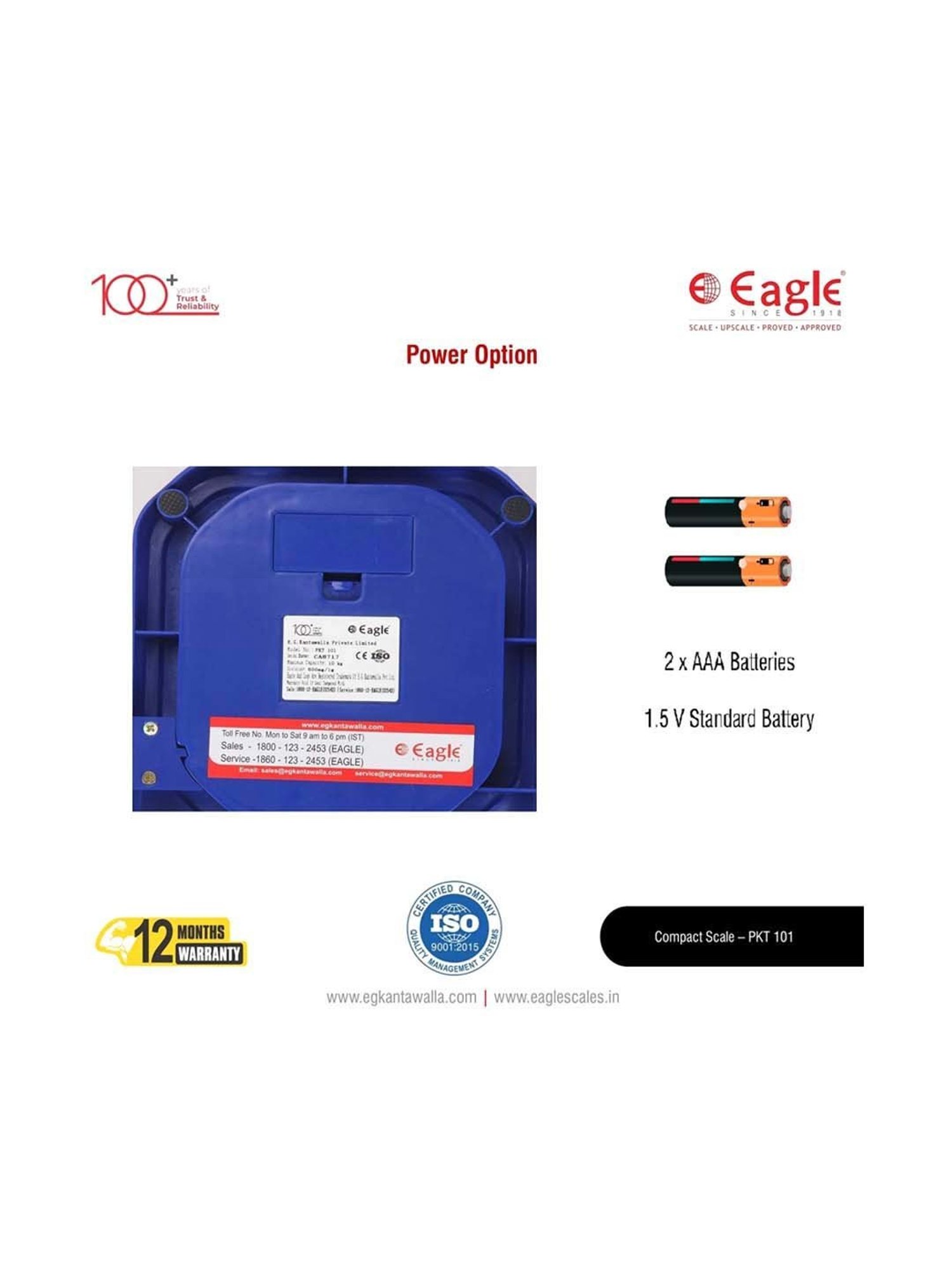 Eagle PKT-101 Digital Weight Machine for Kitchen, 10 kg Capacity,1 g Accuracy,Kitchen Weighing Scale