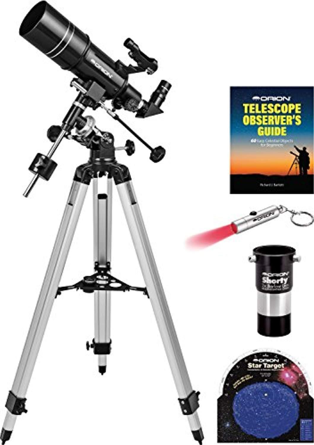 orion observer 80st 80mm equatorial refractor telescope kit