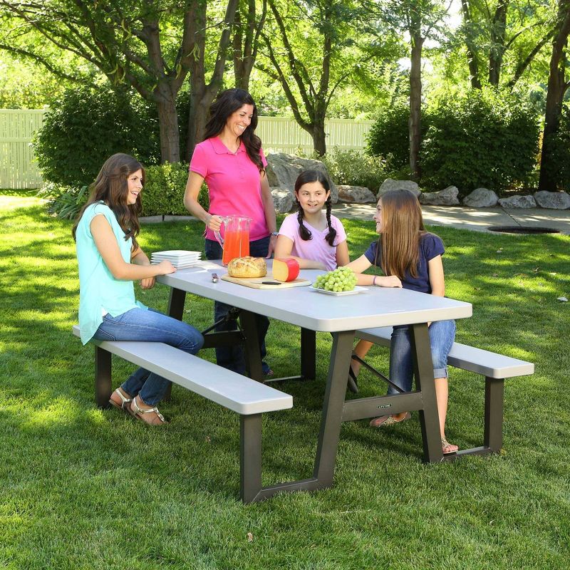 Rectangle Picnic Table Beige - Lifetime