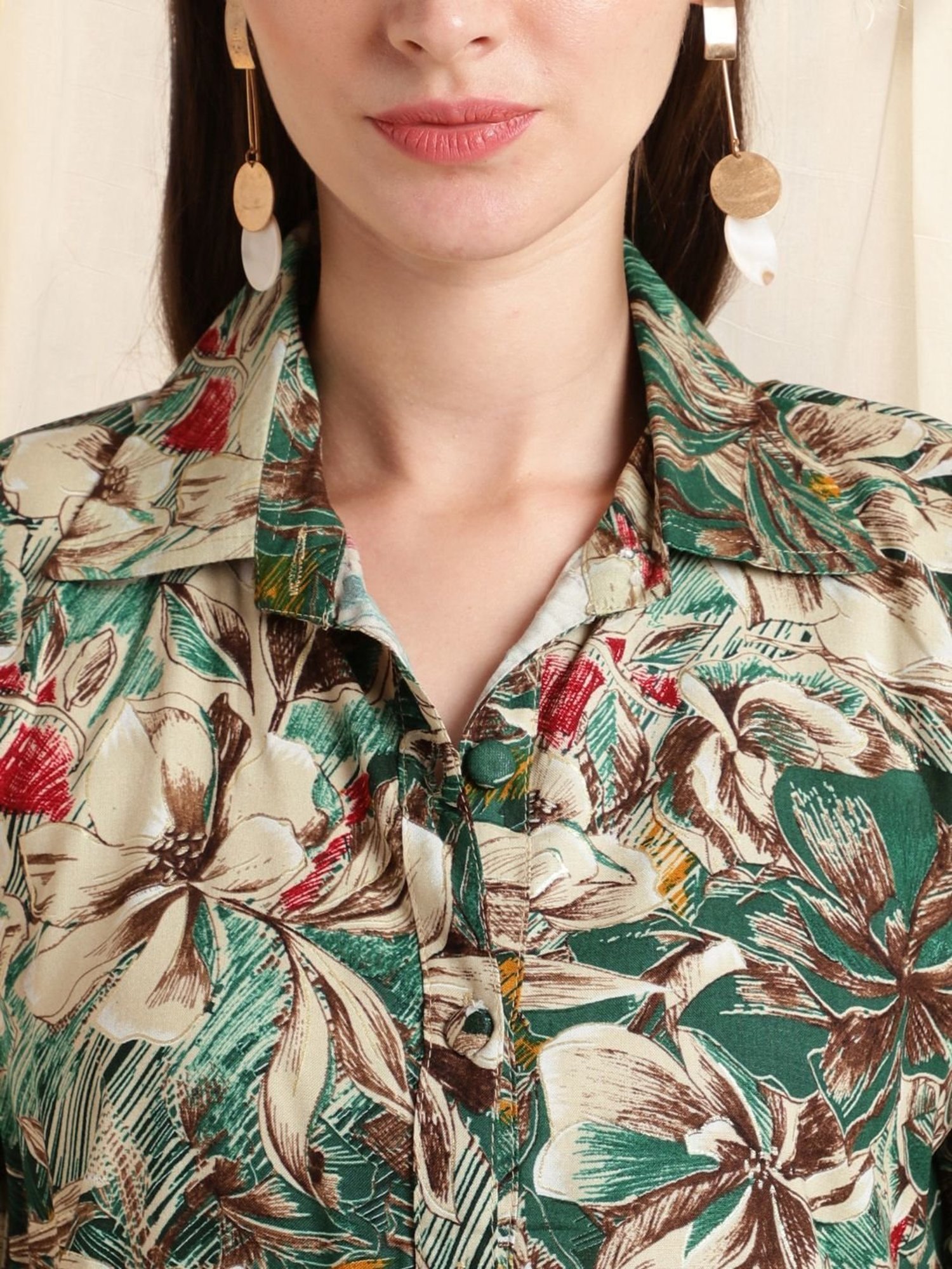 MIRCHI FASHION Green Cotton Printed Shirt Shorts Set