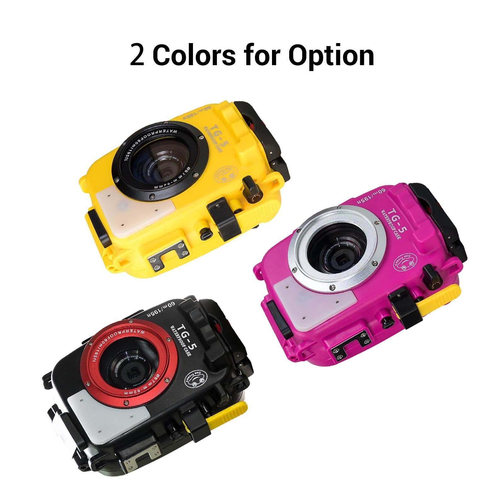 Photo Studio Volg Camera Waterproof Housing Diving Case Protective Underwater 60m/195ft Replacement for Olympus TG-5 Camera