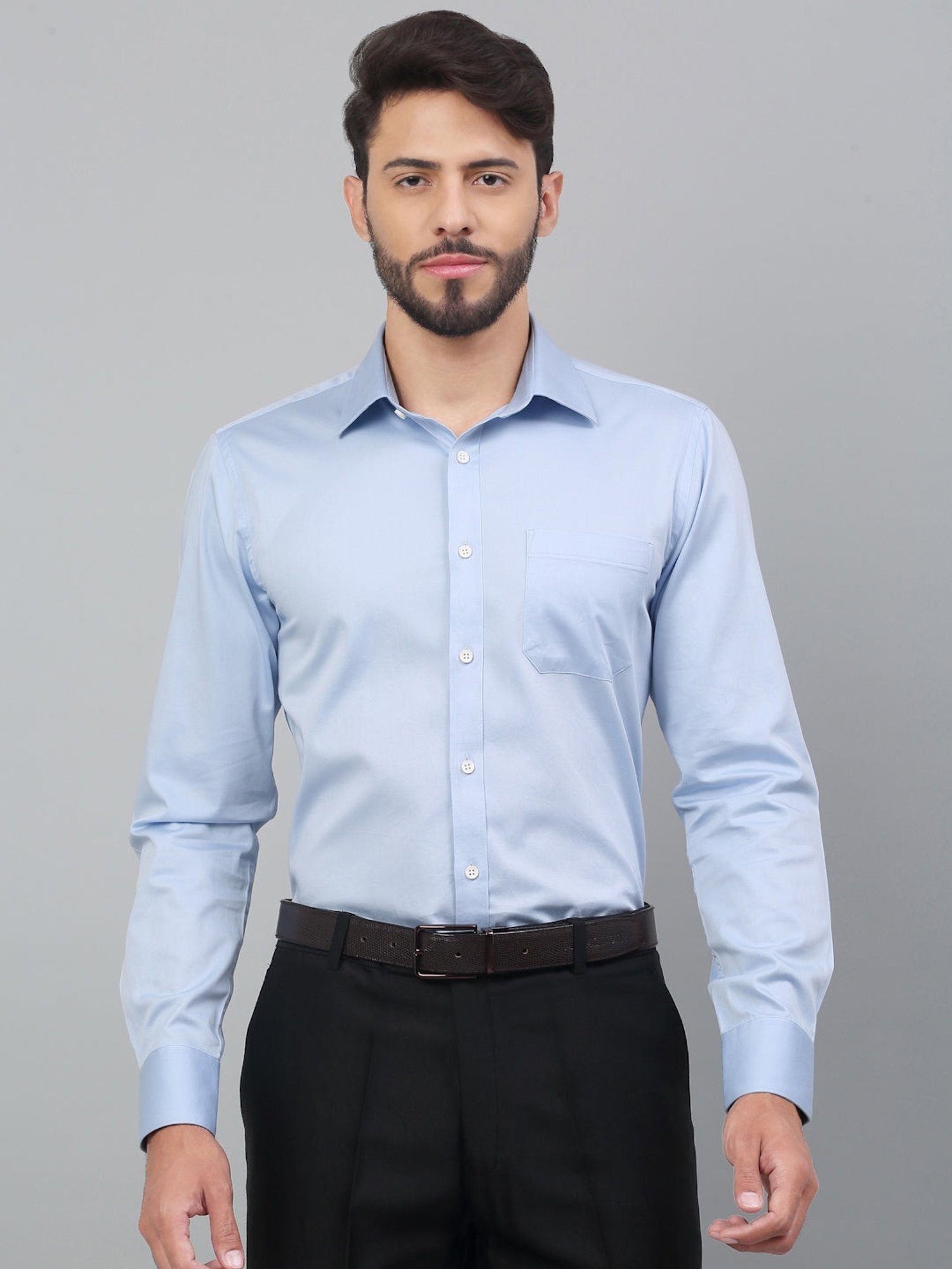 Louis Stitch Blue Regular Fit Shirt