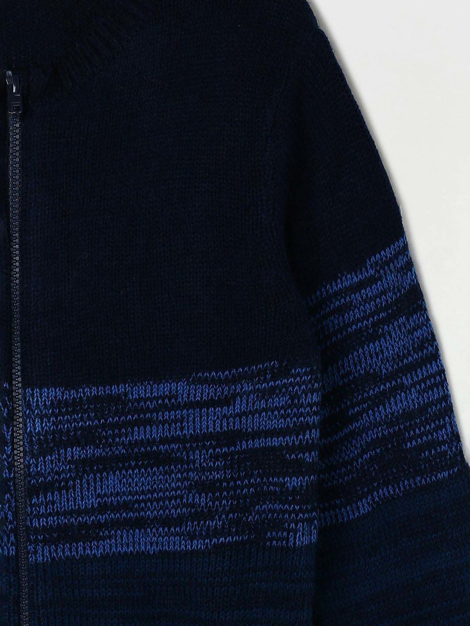 Fame Forever by Lifestyle Kids Blue Cotton Self Pattern Full Sleeves Sweater